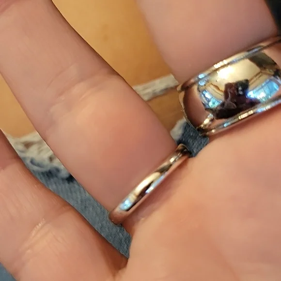 💥LAST ONE💥Eye of the Storm Blue Lace Agate Antiqued Silver Ring - Picture 5 of 9